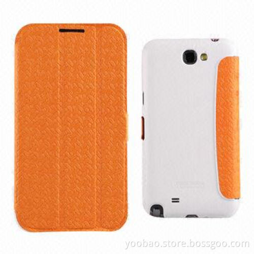 Colorful Leather Cases for Samsung Galaxy Note2 N7100, Weave Design Style, Comes in Various Colors